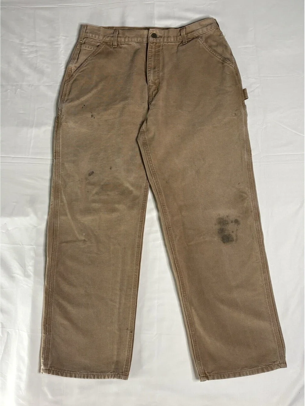 Vintage 2007 Carhartt B11 Brown Duck Canvas Work Dungarees -